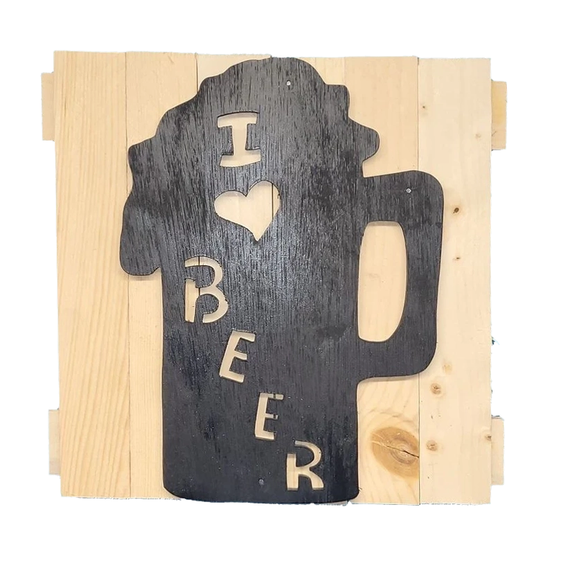 I love beer mug 10x10"