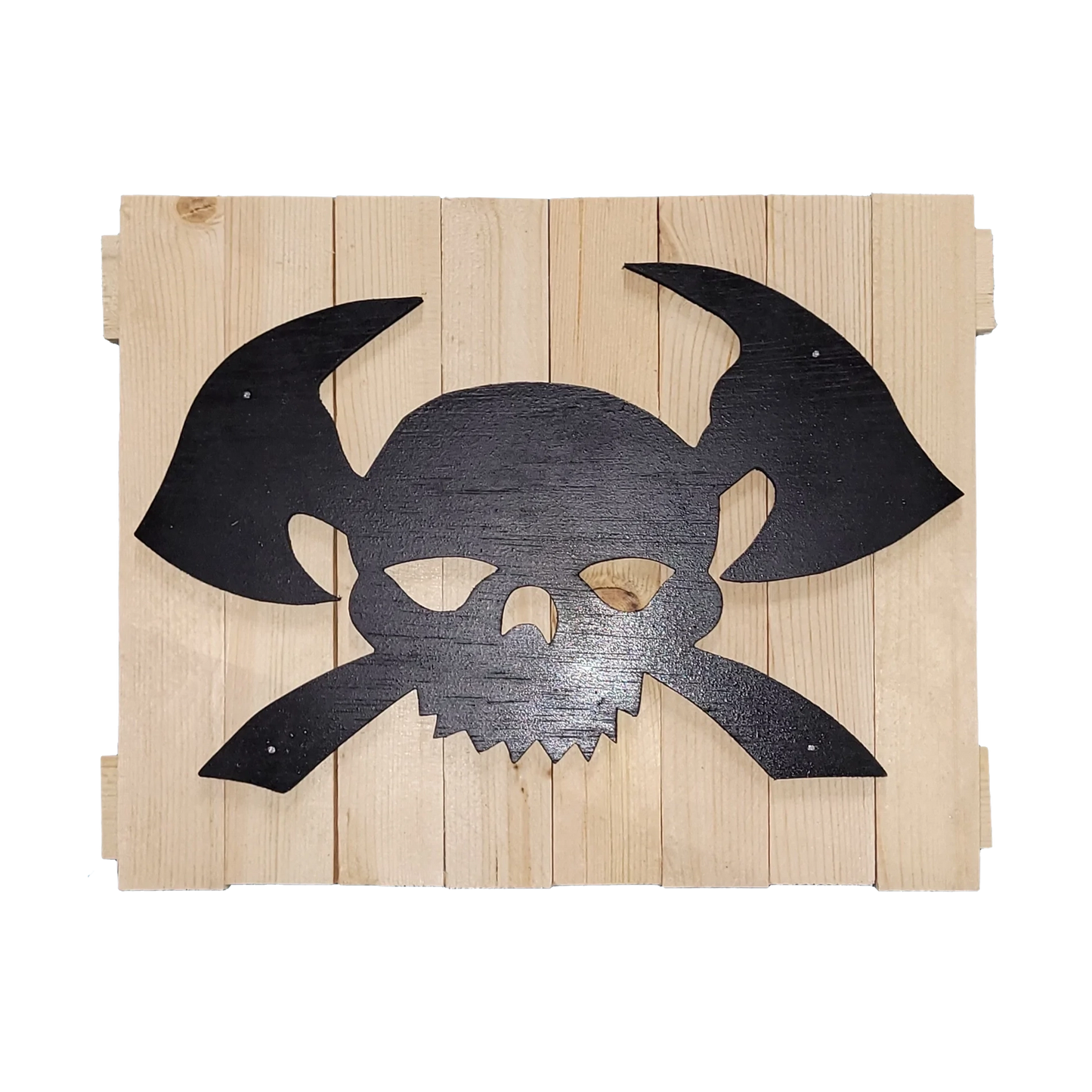 Fireman skull with axes 10x13