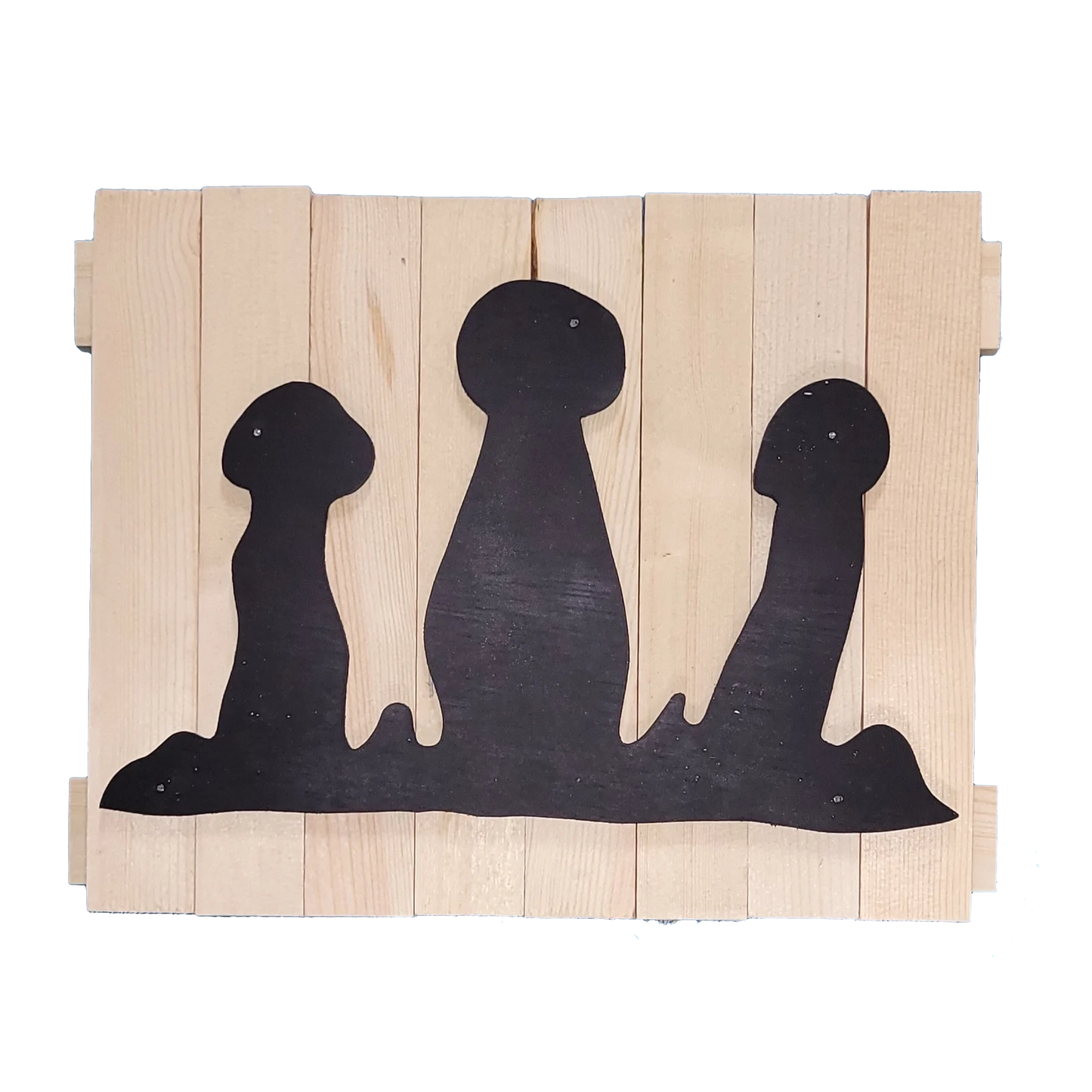 Half morel mushroom silhouette 10x13