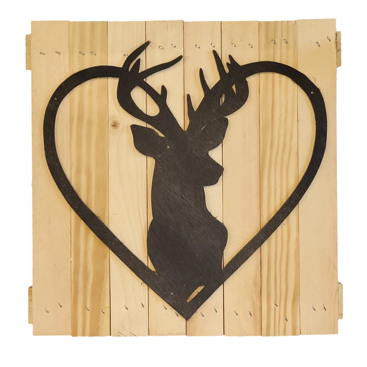 Deer in heart 13x13
