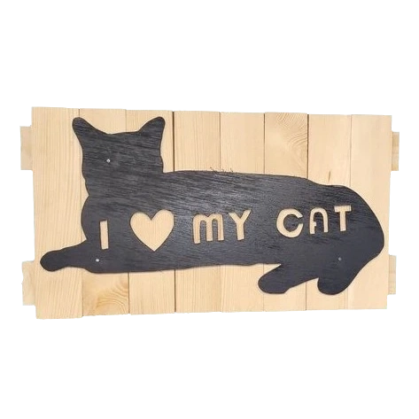 I Love My Cat 7x13"