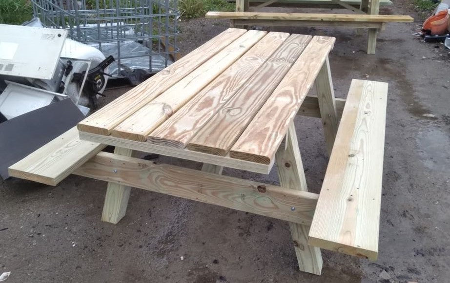 8ft Treated Picnic Table