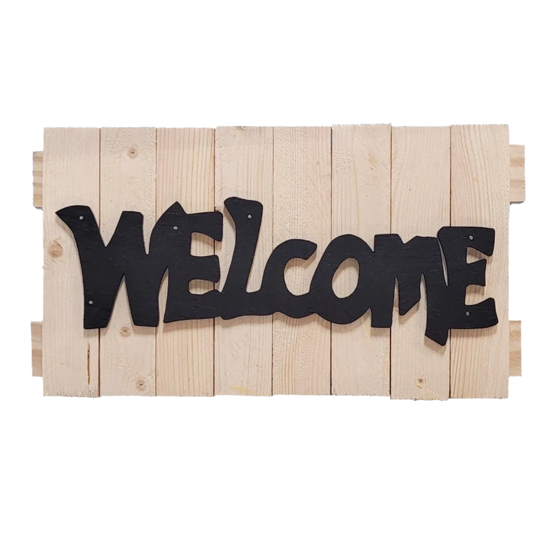 Block welcome sign 7x13