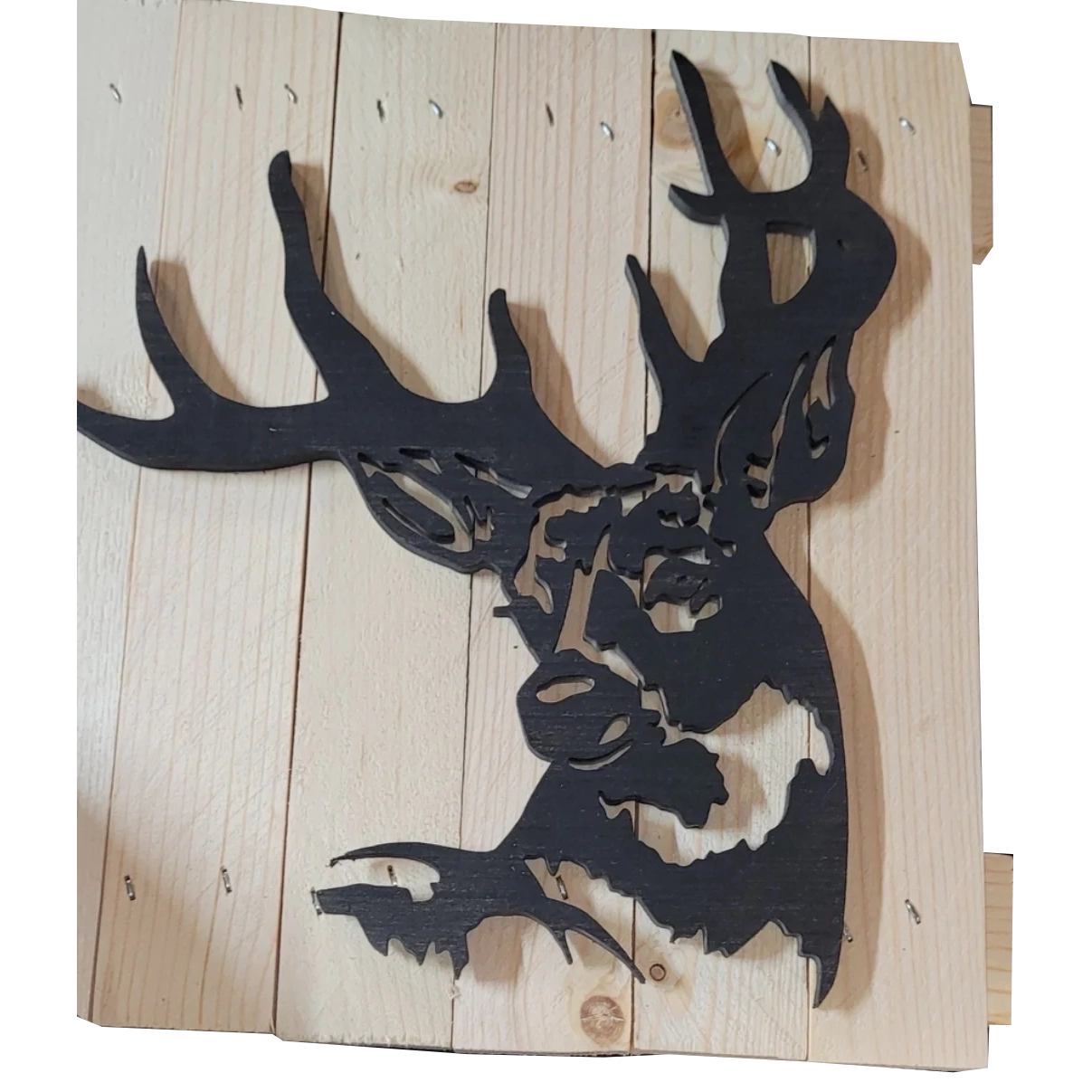 Majestic buck silhouette 10x10