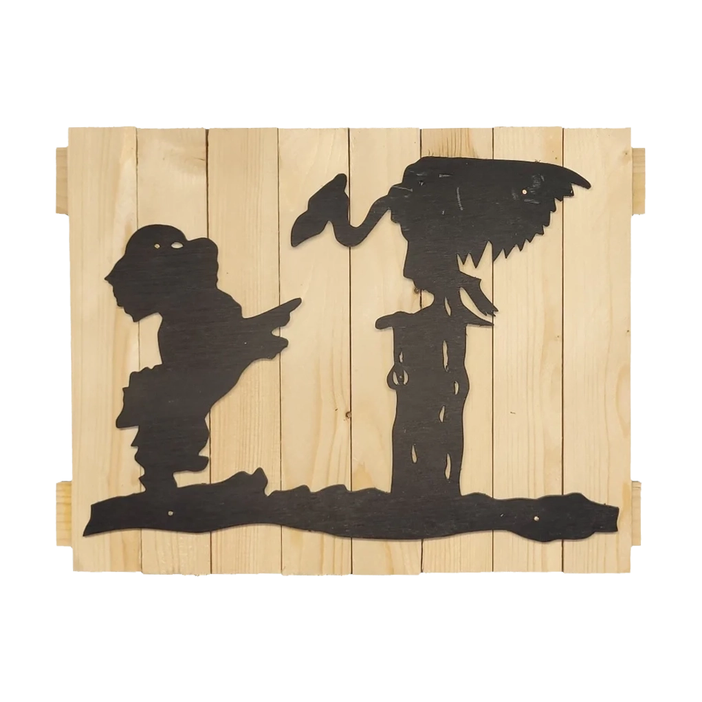 Shi tzu pointing at buzzard. Funny portrait 10x13
