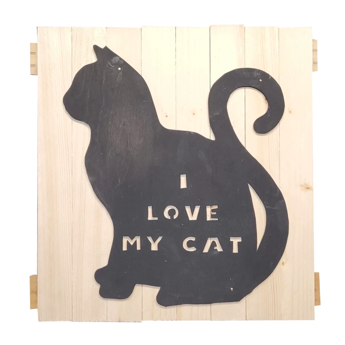 Large i love my cat 13x13