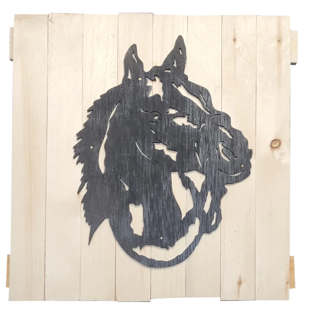 Horse head silhouette 13x13