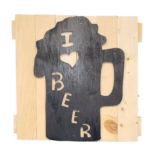 I love beer mug  10x10"