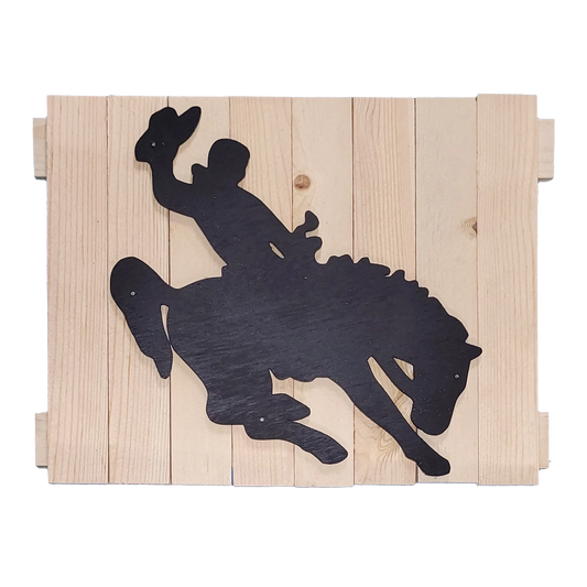 Rodeo saddle bronc rider 10x13