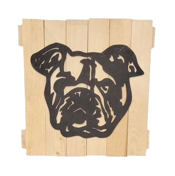 Bulldog Face  10x10"