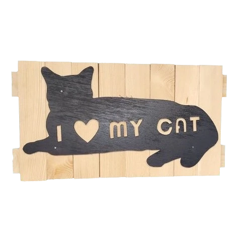 I Love My Cat  7x13"
