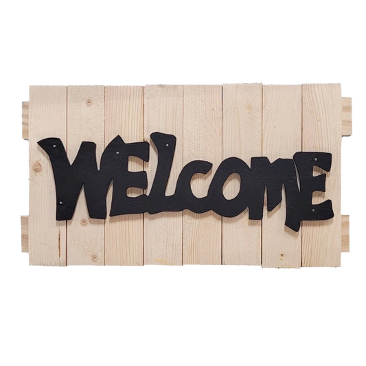 Block welcome sign 7x13