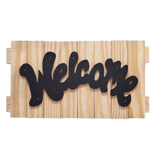 Arched welcome sign 7x13