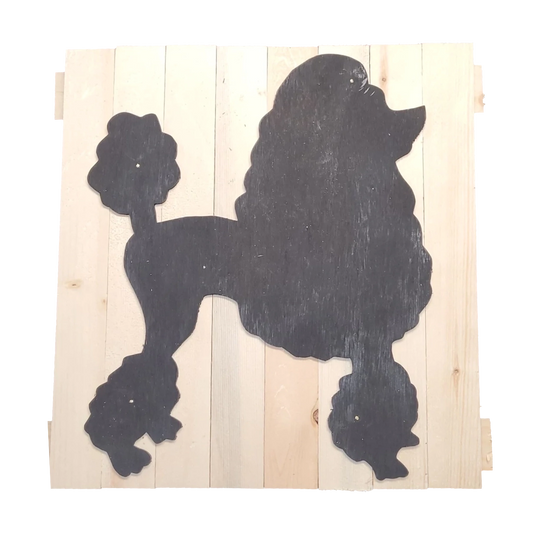 Poodle silhouette 13x13
