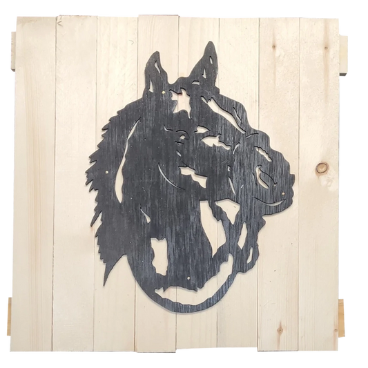 Horse head silhouette 13x13