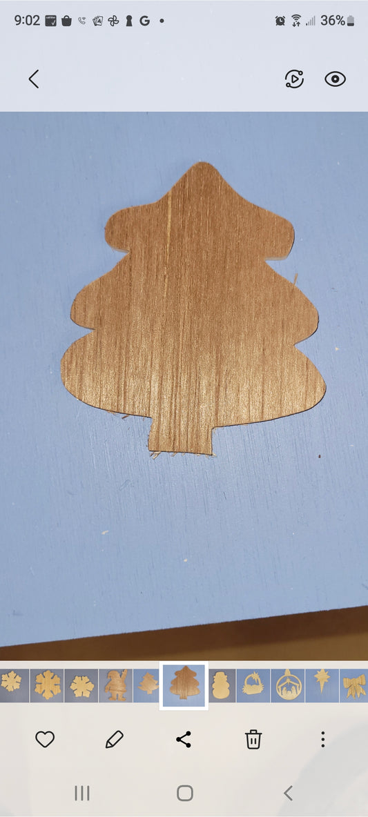 Rounded christmas tree ornament